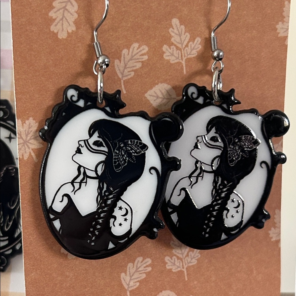 Witch/Goth acrylic earrings
